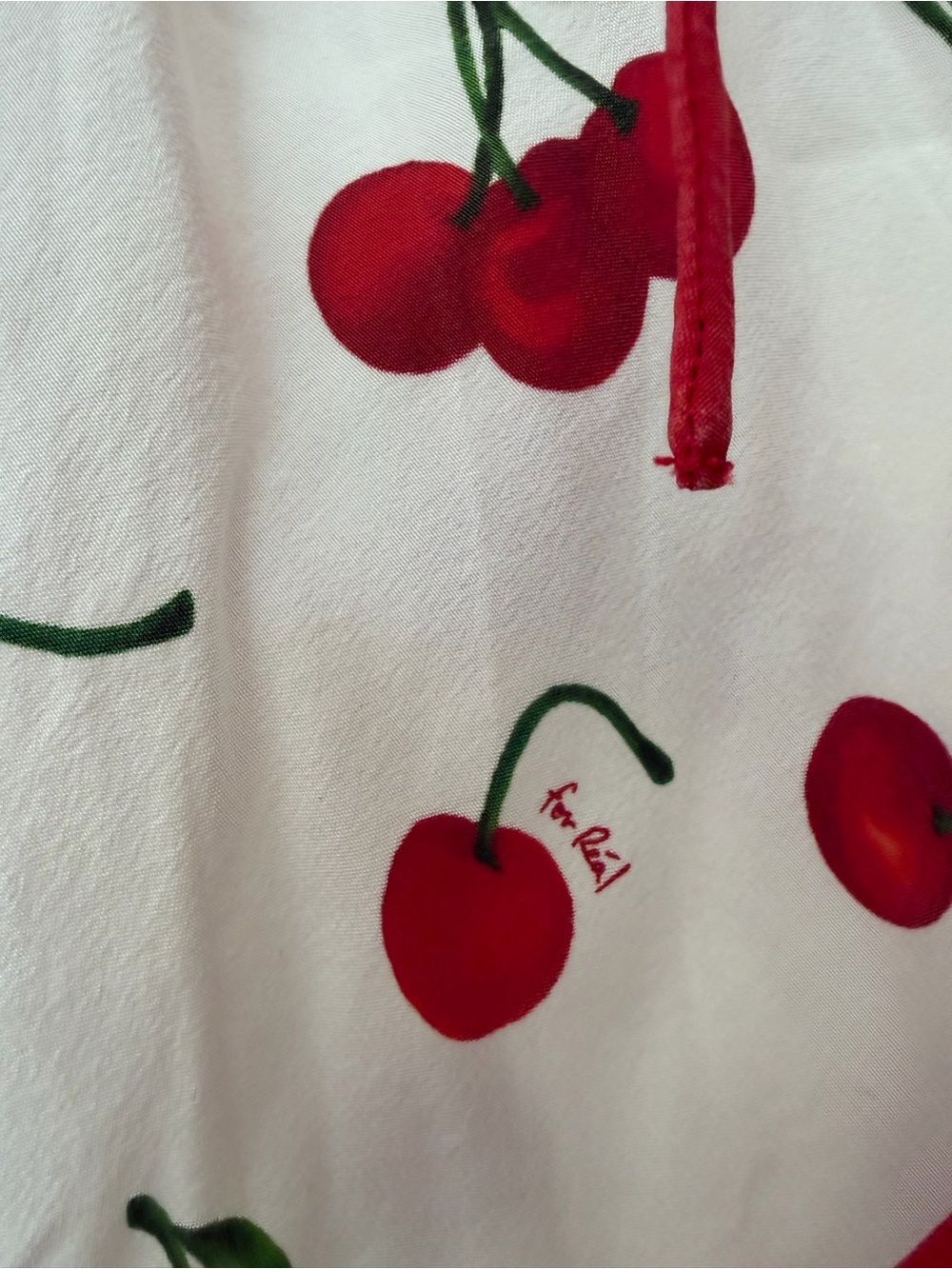 Realisation Par Tea White Cherry Print Tie-Front Sundress - Picture 5 of 7
